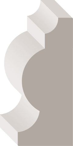CR687, MDF Pré-Peint, Capuchon Décoratif - Alexandria Moulding