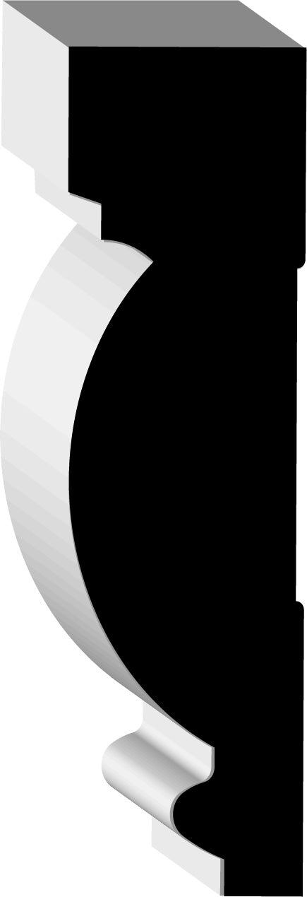 F0202, Bois Blanc, Cimaise - Alexandria Moulding