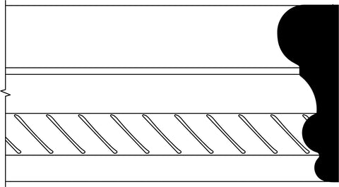 F0217, Bois Blanc, Cimaise - Alexandria Moulding