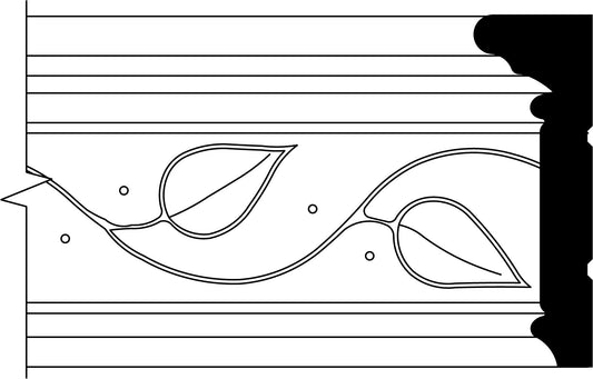 F0553, Bois Blanc, Cimaise - Alexandria Moulding