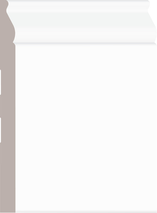 P163B, Primed Finger Joint Pine, Baseboard - Alexandria Moulding