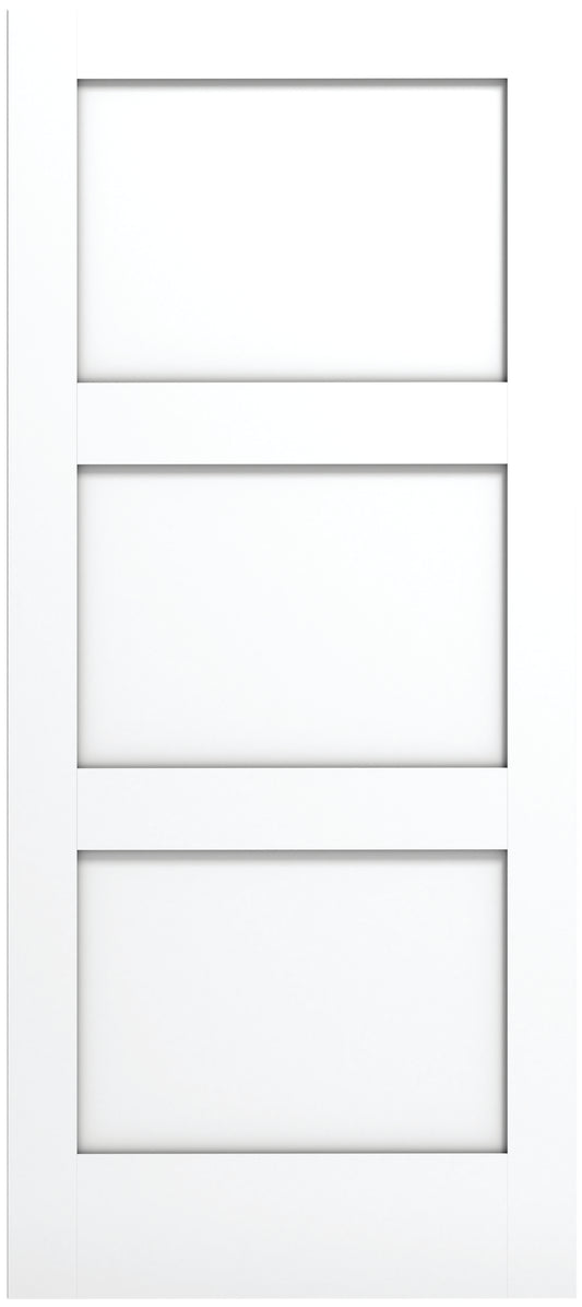 3 Panel Shaker (Primed Stile & Rail), Primed, Doors - Alexandria Moulding