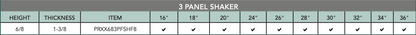 3 Panel Shaker (Primed Stile & Rail)