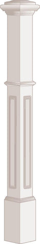 SP027, Oak, Newel Posts - Alexandria Moulding
